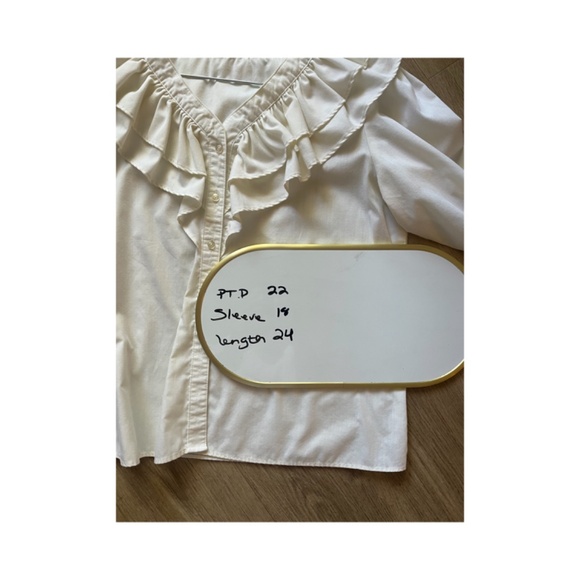 Preppy CottageCore prairie country western Ruffle Amish blouse - Picture 3 of 5